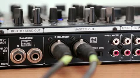 DJ console sockets Stock Footage