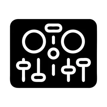 DJ controller icon. Concept of music, party, and entertainment. Stock Illustration