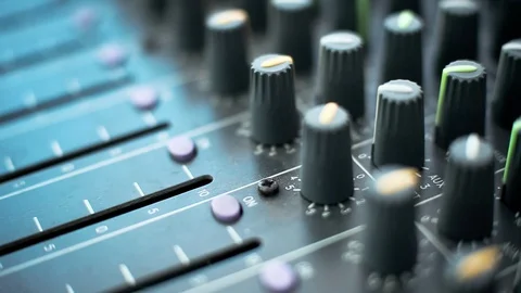 Dj controller, knobs and faders, sound studio equipment 스톡 동영상 89777995