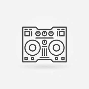 DJ controller linear icon Stock Illustration