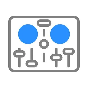 DJ Controller.  Modern Music Production Equipment. Stock Illustration