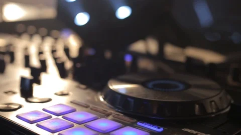 Dj Controller Night Club 스톡 동영상 123585600