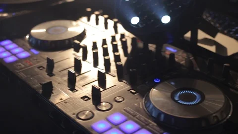 Dj Controller Night Club Top View Stock-Footage 123586426