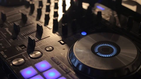 Dj Controller Night Club Top View Stock Footage 123586623