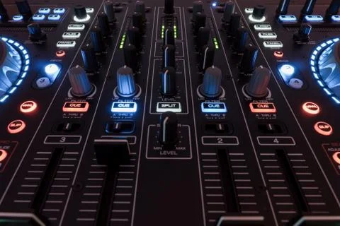 DJ Controller Top View Stock Photos