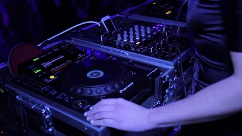 DJ Decks 4 Stock Footage 74356797