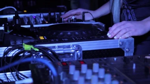 DJ Decks Closeup Stock Footage 74356943