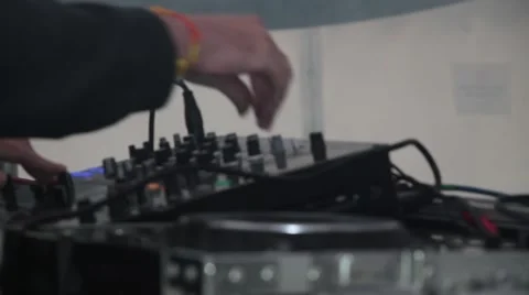 DJ with Decks Stock Footage 50243055