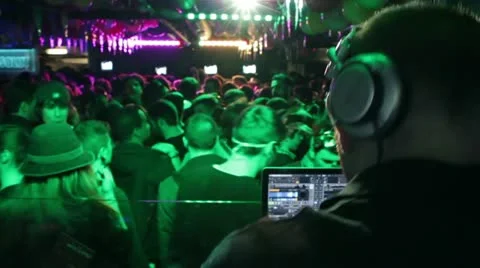 Dj in a disco Stock Footage 21234580