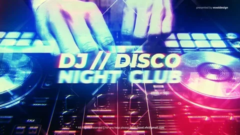 DJ Disco Night Club Intro Stock After Effects