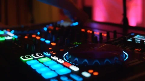 DJ At DJ Desk Stock Footage 106209340