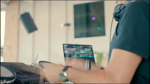 DJ with drums Video stock 219863439
