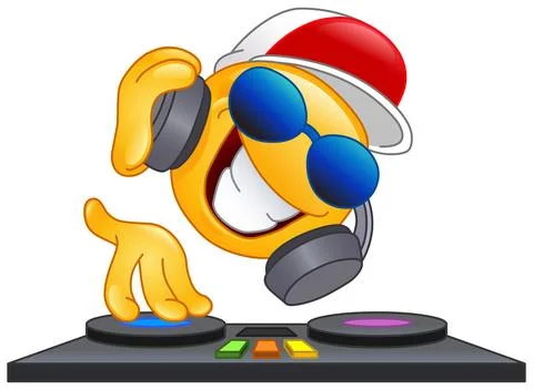 DJ Emoticon Stock Illustration
