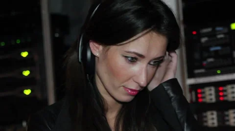 The dj engaged in mixing music Stock Footage 59742395