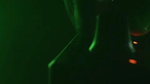 Dj Fingers Spinning Knobs on a Controller Stock Footage 115577547