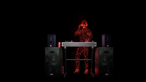 DJ - Fire Stock Footage 248938638