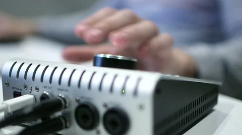 DJ Hand At  The Recording Studio Video stock 60781746