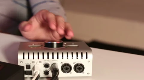 DJ Hand At  The Recording Studio Stock Footage 60781853