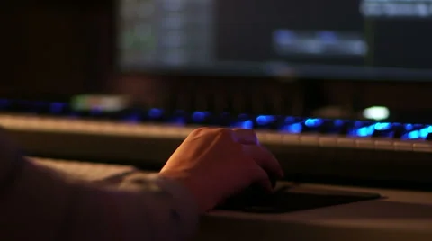 DJ Hand At  The Recording Studio Video stock 60781957