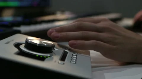 DJ Hand At  The Recording Studio 스톡 동영상 60785675