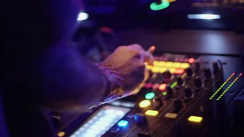 DJ hands close up Stock Footage 81043977