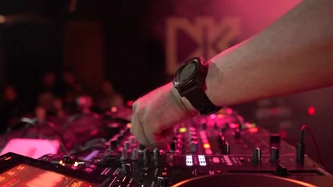 DJ hands close up at an underground party Stock Footage 232761283