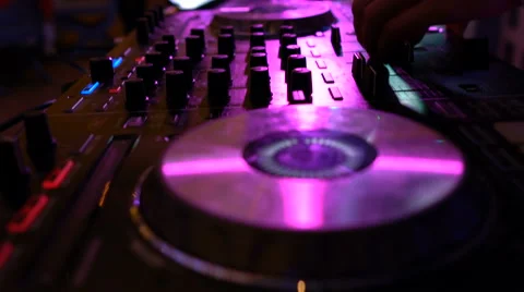 Dj hands on equipment deck Stock Footage 61883788