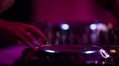 DJ Hands party Stock Footage 67749706