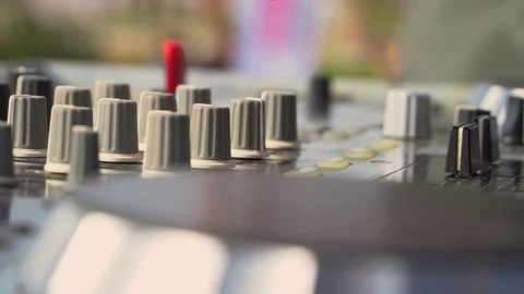 DJ hands touch buttons Video stock 106291385