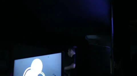 Dj In his element working and having fun _1 Stock Footage 11516024