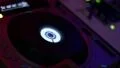 Dj at his working place, at the deck scratching the platter HD Footage