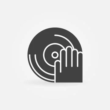 DJ icon or logo Stock Illustration