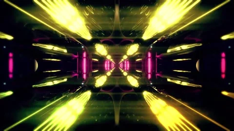 DJ light VJ loop kaleidoscope animation 3d abstract motion background Stock Footage 340181083