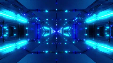 DJ light VJ loop kaleidoscope animation 3d abstract motion background Stock Footage 340181089