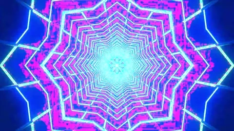 DJ light VJ loop kaleidoscope animation 3d abstract motion background Stock Footage 340181090