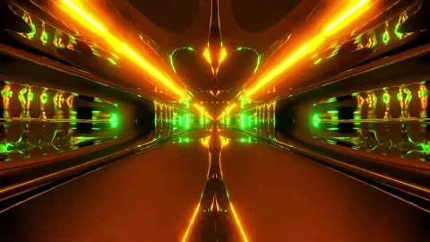 DJ light VJ loop kaleidoscope animation 3d abstract motion background Stock Footage 340181109