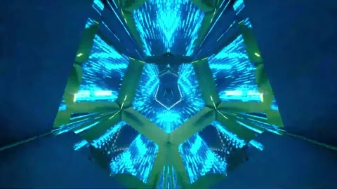DJ light VJ loop kaleidoscope animation 3d abstract motion background Stock Footage 340181119