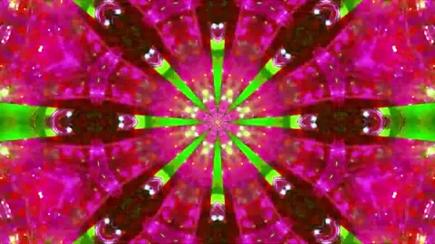 DJ light VJ loop kaleidoscope animation 3d abstract motion background Stock Footage 340181142