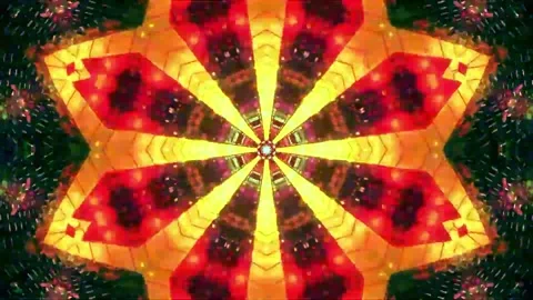 DJ light VJ loop kaleidoscope animation 3d abstract motion background Stock Footage 340181143