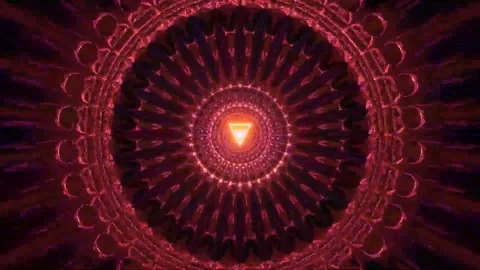 DJ light VJ loop kaleidoscope animation 3d abstract motion background Stock Footage 340181159