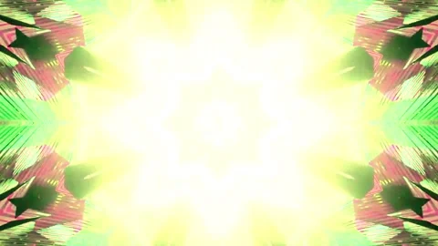 DJ light VJ loop kaleidoscope animation 3d abstract motion background Stock Footage 340181186