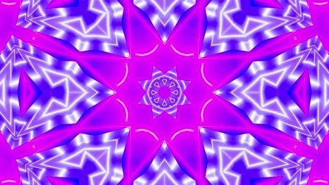 DJ light VJ loop kaleidoscope animation 3d abstract motion background Stock Footage 340181229