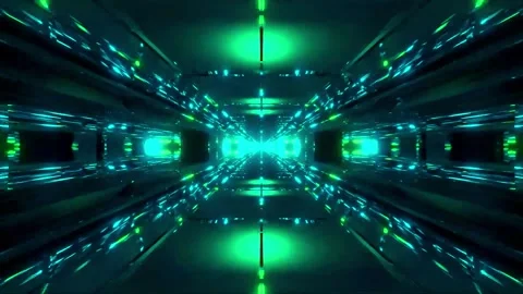 DJ light VJ loop kaleidoscope animation 3d abstract motion background Stock Footage 340181724
