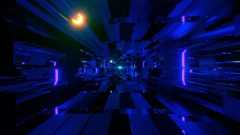 DJ light VJ loop kaleidoscope animation 3d abstract motion background Stock Footage 340181741