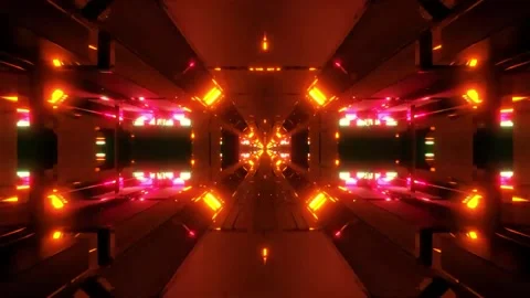 DJ light VJ loop kaleidoscope animation 3d abstract motion background Stock Footage 340181749