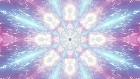 DJ light VJ loop kaleidoscope animation 3d abstract motion background Stock Footage 340181758