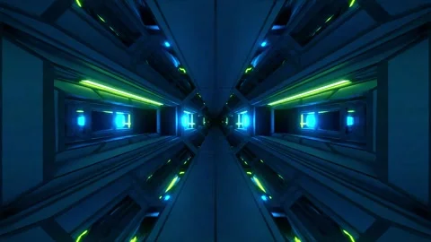 DJ light VJ loop kaleidoscope animation 3d abstract motion background Stock Footage 340181764