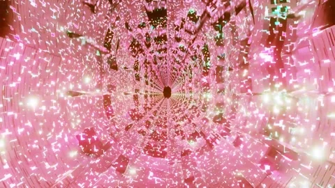 DJ light VJ loop kaleidoscope animation 3d abstract motion background Stock Footage 340181926