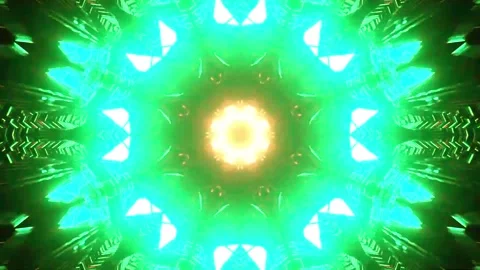DJ light VJ loop kaleidoscope animation 3d abstract motion background Stock Footage 340182025