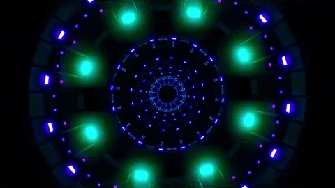 DJ light VJ loop kaleidoscope animation 3d abstract motion background Stock Footage 340182126